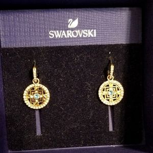 Gold Mandala Swarovski Earrings
